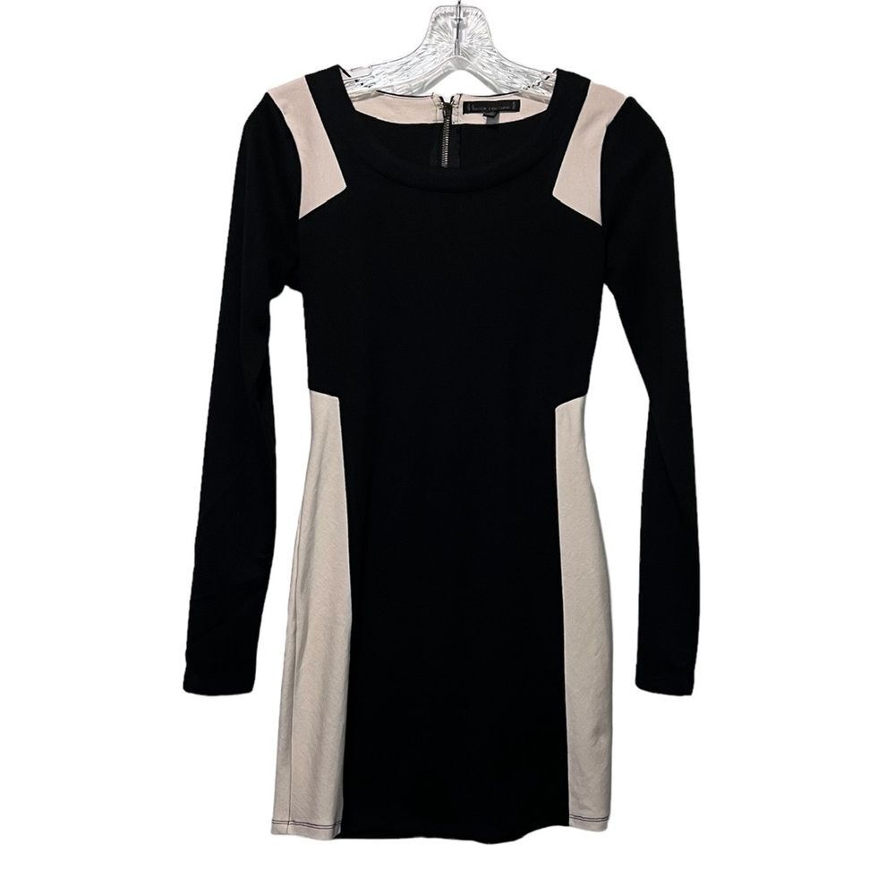 Lucca Couture Body Con Color Block Long Sleeve Dress Size Small